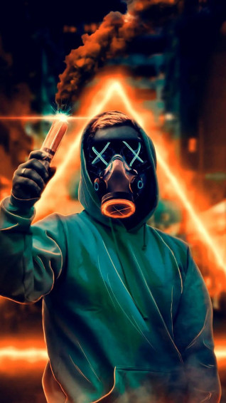 Neon Mask Boy Wallpaper For Homescreen Lockscreen