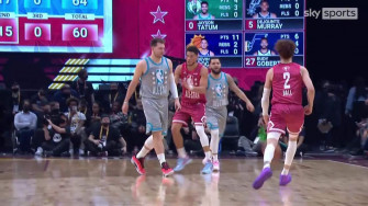 Lamelo Ball With The Slick Thread Needle Dime To Devin Booker