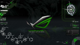 Asus Republic Gamers Windows Rainmeter Skin