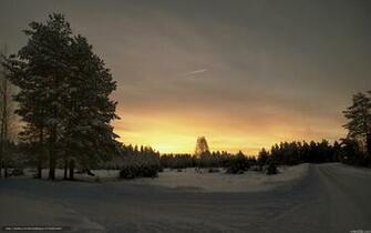 Wallpaper Winter Nature Sunset Landscape