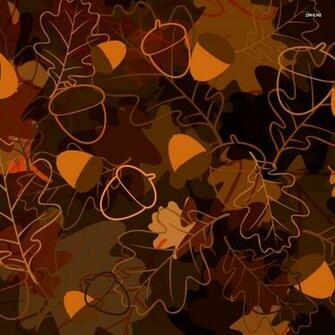 Oak Leaves And Acorns Wallpaper Vector