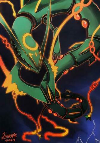 Mega Rayquaza Pokemon By Zerucune