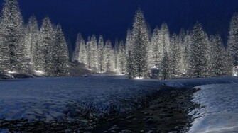 More Snow Wallpaper Snowy Christmas Scene Jpg