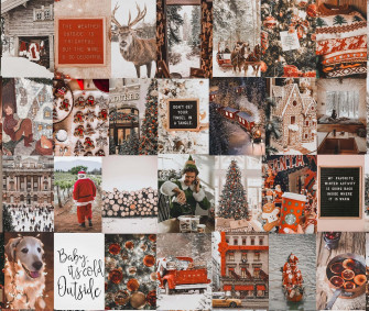 Winter Aesthetic Collage Wallpaper