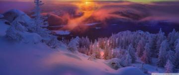 Frozen Winter Landscape Ultra HD Desktop Background Wallpaper For