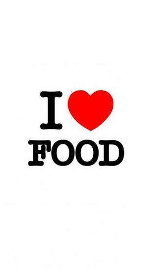 I Love Food iPhone Wallpaper HD