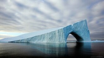 Greenland Glacier Tunnel Wallpaper
