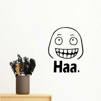 Amazon Giggle Black Cute Chat Emoji Pattern Removable Wall