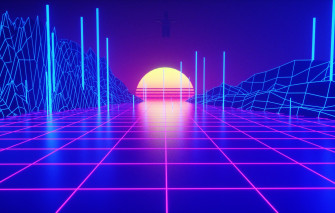 Wallpaper Sunset The Sun Music Style 80s Neon
