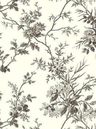 Wallpaper Warner Sunday Morning Floral Toile Sm21554