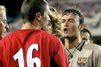 Luis Enrique And Eric Cantona In Legend Uefa Champion League