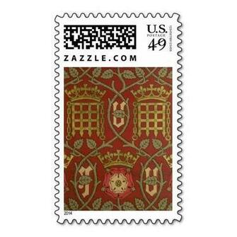 Tudor Rose Reproduction Wallpaper Designed By S Postage Stamps Yes