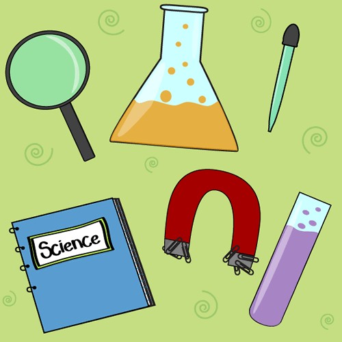 Science Background School Tool Pattern On A Green