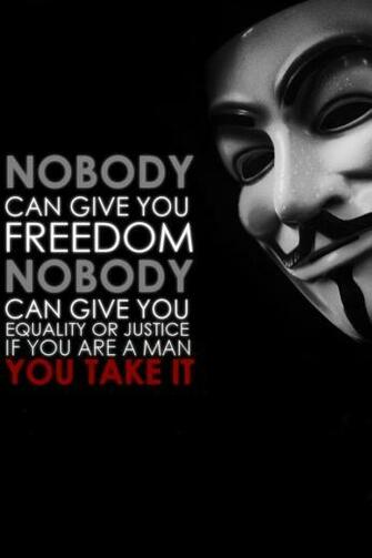 Anonymous Quote iPhone Wallpaper