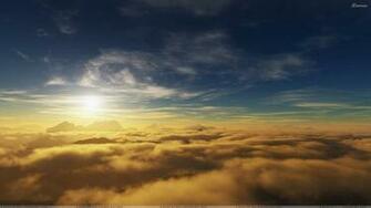 In Morning Sun Rise And Clouds Closeup Wallpaper