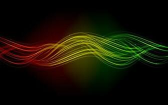 Green Abstract Red Multicolor Yellow Waves Digital Art