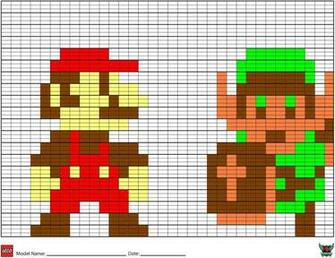 Brick Sheet Mario And Link By Worldwideimage