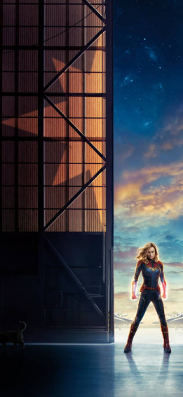 iPhone Black Captain Marvel Wallpaper