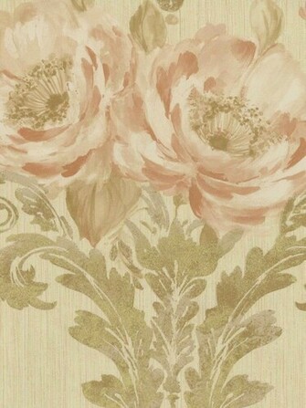Interior Place Brown Aphrodite Rose Wallpaper