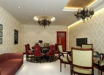 Chandelier Wallpaper For Restaurant Room Classical