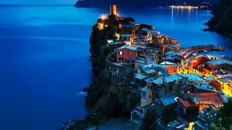 Pictures Vernazza Cinque Terre Park Italy Rock Coast Night