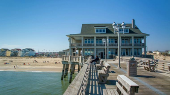 From Jennette S Pier To Nags Head Beach Nc On A Sunny Day In