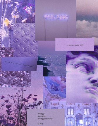 Purple Aesthetic Mood Board Wallpaper