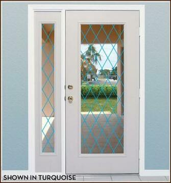 Leaded Glass Door And Window Film In Colors Wallpaper For Windows