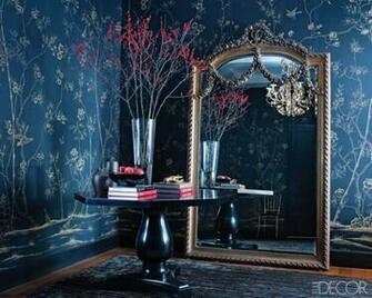 The Glam Pad Blue De Gournay And Gracie Wallpapered Dining Rooms