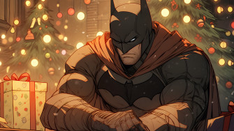 Sad Batman Christmas Desktop Wallpaper 4k