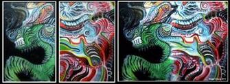 Psychedelic Wolf Lion Joined By Rogdog