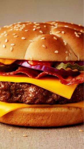 Cute Smelly Fast Food Cheeseburger iPhone Wallpaper