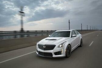 Cadillac Cts V White Color On Road Led Headlights HD