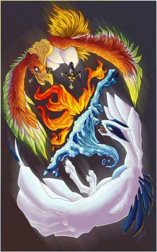 Ho Oh Vs Lugia Epic Battle Of Heart And Soul By Bugtrot