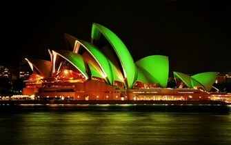 Sydney Opera House Night Lights Wallpaper Travel HD