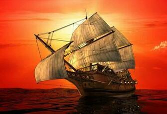 Ships Sailing Wallpaper