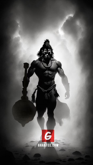 Angry Hanuman Full HD Wallpaper