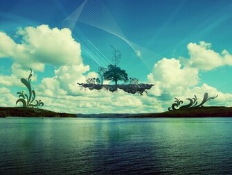 Floating Island Desktop Pc And Mac Wallpaper