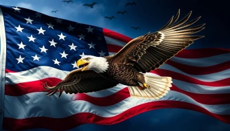 American Flag With Eagle Wallpaper