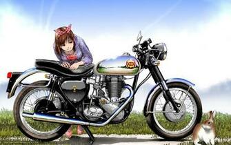 Wallpaper Picture Art Girl Motorcycle Desktop
