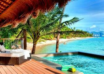 Tropical Resort Wallpaper