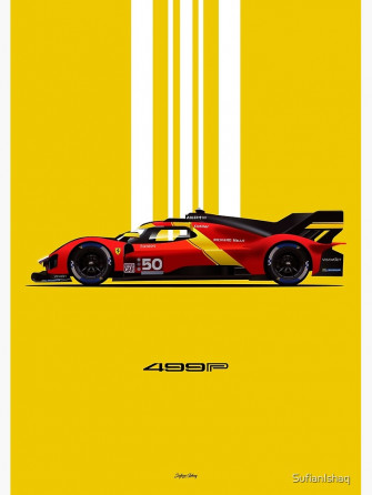 Ferrari 499p Le Mans Hypercar Greeting Card By