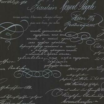 Ferdinand Black Poetic Script Wallpaper Bolt Traditional
