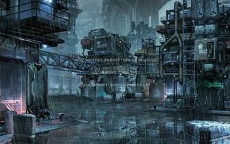 Cyberpunk Slums Of The Future House Steet