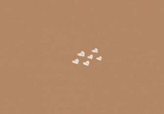 Brown Aesthetic Hearts Laptop Wallpaper
