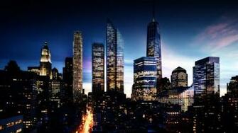 Wallpaper City Night Lights Buildings Sky