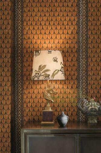 Narina By Cole Son Burnt Orange Wallpaper In