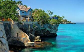 Coastal House In Negril Jamaica Wallpaper Beach