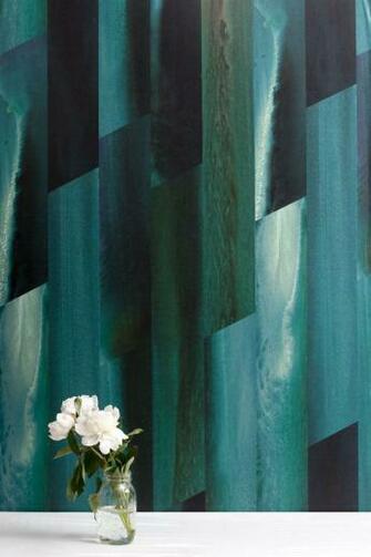 Feldspar Emerald City Wallpaper Interior Details