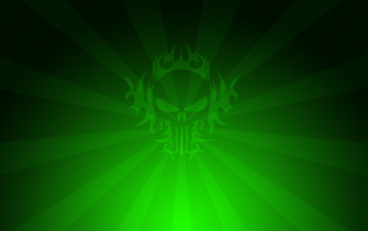 Dark Green Skull Wallpaper By Doktorjoint